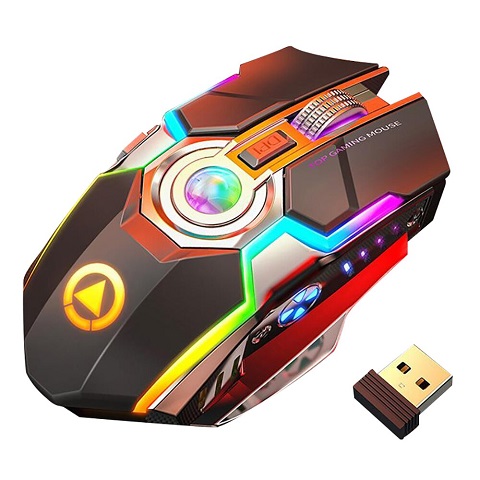 CIJI Mouse Gaming Wireless A5 LED RGB Silent Mode 