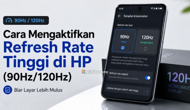 Cara Mengaktifkan Refresh Rate Tinggi di HP Cara Mengaktifkan Refresh Rate Tinggi di HP