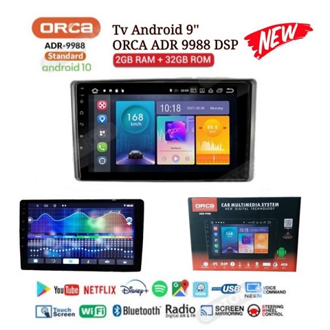 Head unit Android ORCA ADR-1088/ ADR-9988 9 Inch VOICE COMMAND