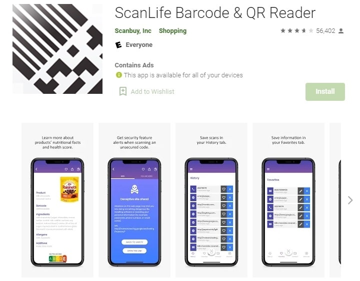 Scanlife Barcode QR Reader