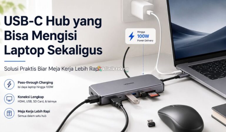 USB-C Hub yang Bisa Mengisi Laptop Sekaligus