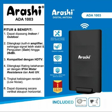 Antena TV Indoor Digital Terbaik Arashi - ADA 1003