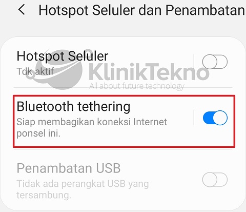 Menyambungkan Hotspot HP ke PC dengan Bluetooth